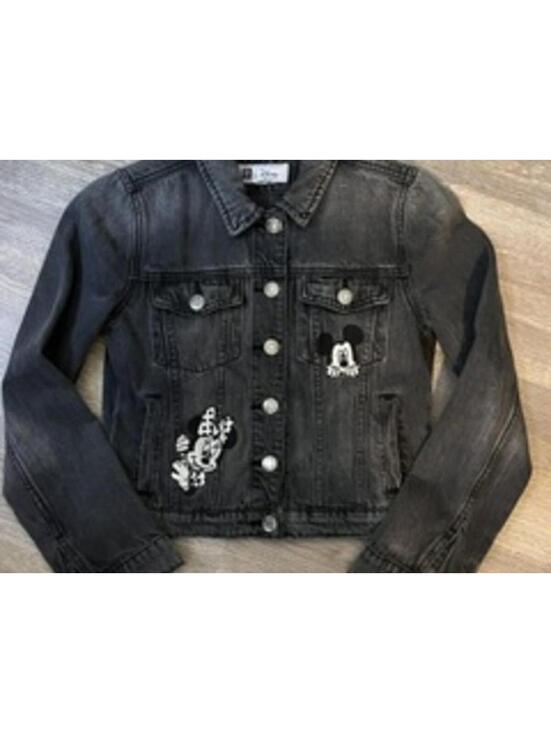 GAP Other - Gap Disney Black Denim Jacket with Mickey and Minnie Patches, Regular XL